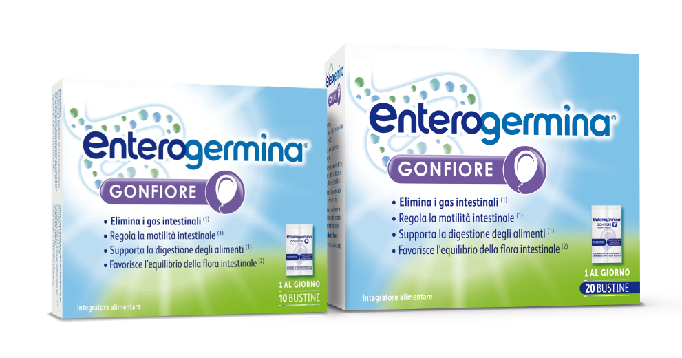 Confezione Enterogermina Gonfiore da 10 e 20 bustine